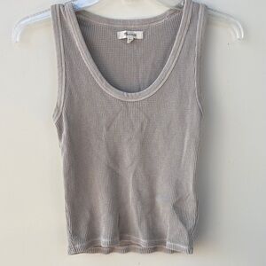 Madewell Light Gray Ribbed Tank Top